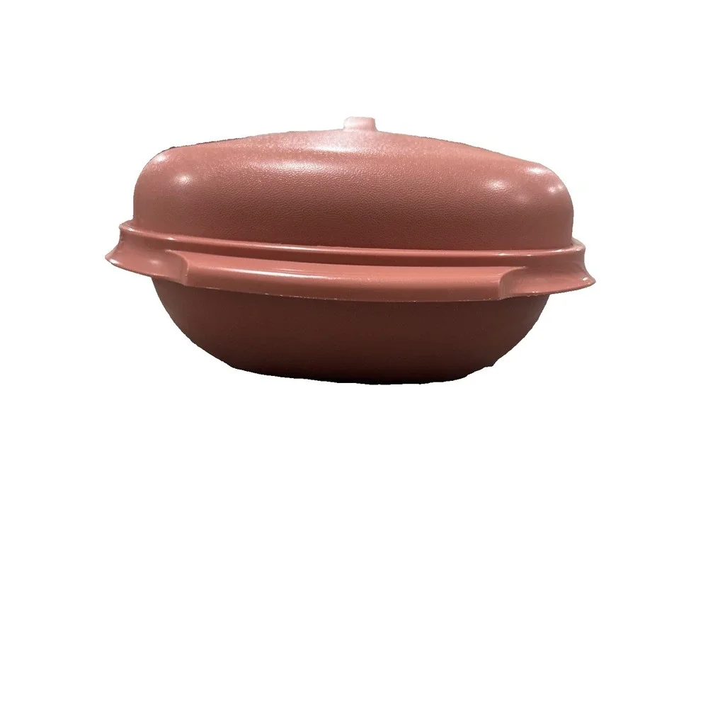 TUPPERWARE Microwave Food Steamer 6 Cups Dusty Rose Pink 3 Piece 1273-6 Vintage
